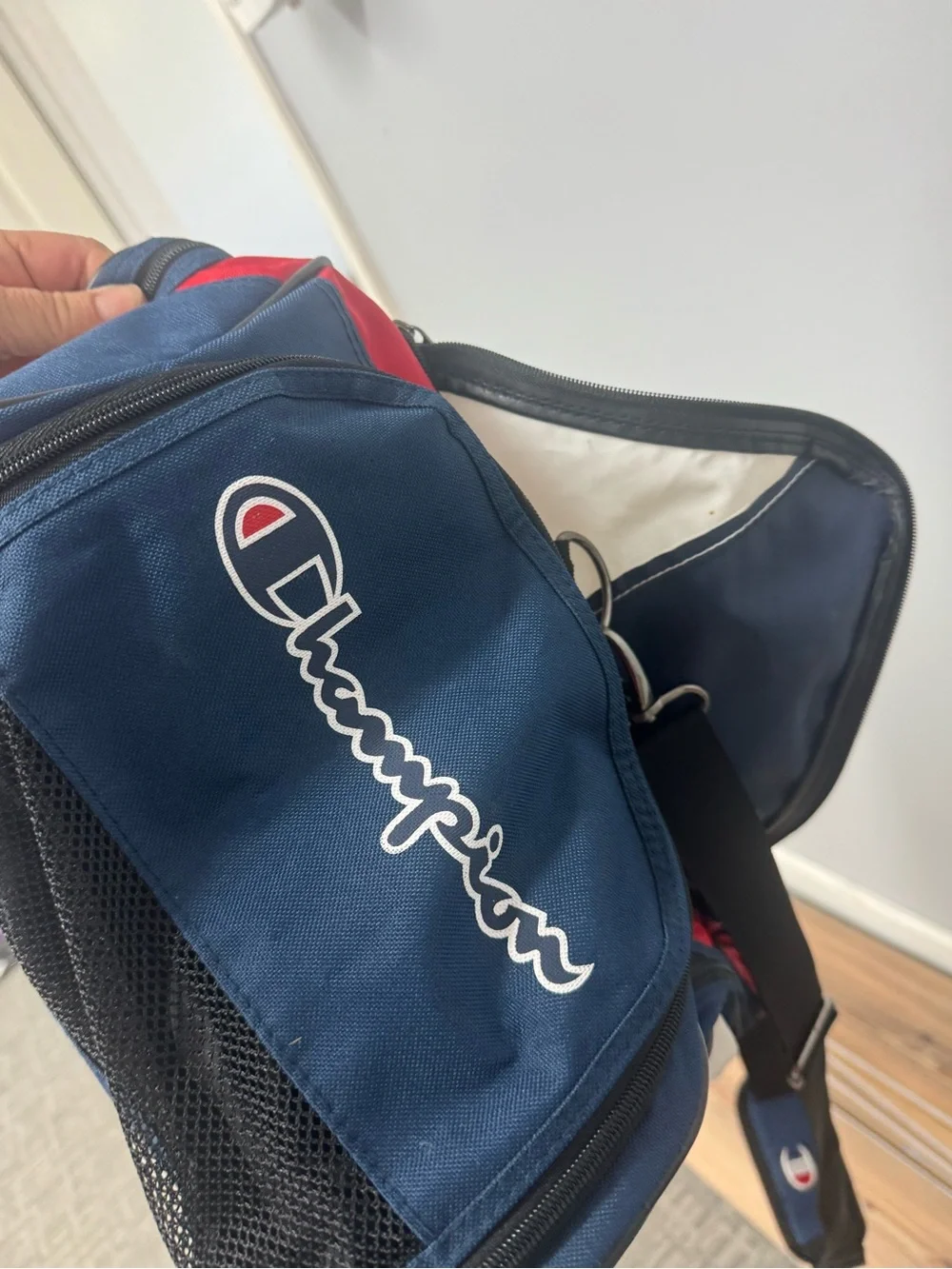 Champion Red, Navy & White Sport Duffle Bag